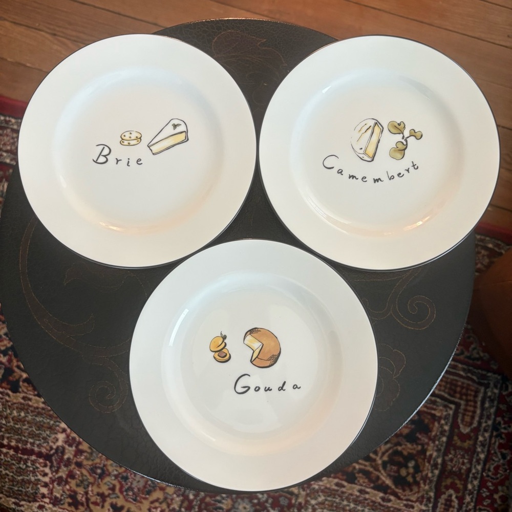 Pottery Barn Set of 3 Cheese Plates